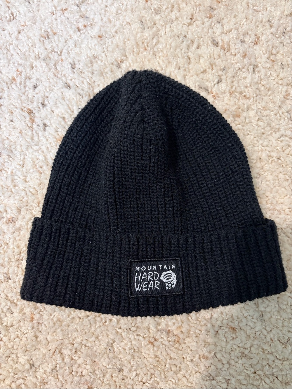 Mountain Hardwear Black Ribbed Cuff Beanie